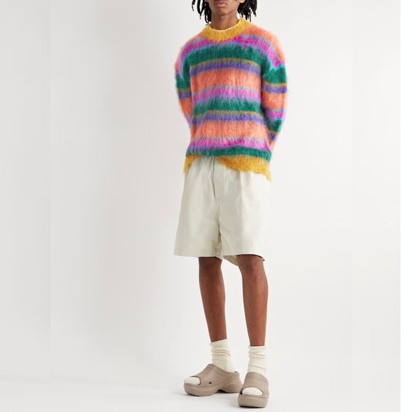 [NWT] Marni Striped Brushed Mohair-Blend Sweater (IT 38, US 2) - Picture 2 of 12